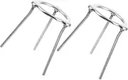 Alipis 2pcs Tripod Burner Mount Stand Lamp Burner Accessory Apparatus Laboratory Accessory Burner Setup Alcohol Support Equipment Holder Base Aluminum Alloy Silver