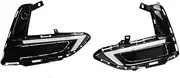 1 Pair LED Daytime Running Light Car Accessories 12V DRL Compatible With Nissan Sentra Sylphy 2019 2020 Fog Lamp Decoration(White and yellow)