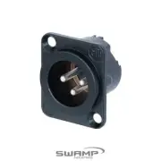 Neutrik NC3MD-LX-BAG Male XLR Panel Mount Connector