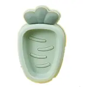 2Pcs Creative Cartoon Carrot Shape Soap Dish Bathroom Double Layer Drain Soap Box Non-slip Soap Tray Bathroom Accessories
