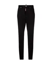 Dsquared2 Logo-Patch High-Waist Slim-Cut Jeans IT44,IT38 Black