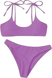 [Generic] Women Swimwear Set Swimsuit Two Piece Women's Tummy Bikini Control Waisted Swimwear High Swimwears Tankinis Set Swimwears Tankinis Set Teal Bikini Swimsuit