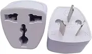 2Pcs Universal Power Adapter Travel Adaptor 3 pin AU Converter US/UK/EU to AU Plug Charger for Australia New Zealand