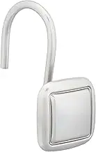 Amazon Basics Shower Curtain Hooks - Lined Square Hooks, Nickel