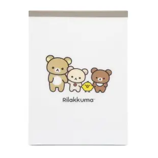 【San-X】拉拉熊 懶懶熊 彩色便條本 基礎風 牽手(Rilakkuma)