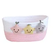 Lovely Stars Woven Storage Baskets Cotton Rope Home Storage Container Decorative Hamper for Keys