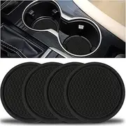Vivoglow 4-Pack Car Cup Holder Coasters, Car Accessories Interior