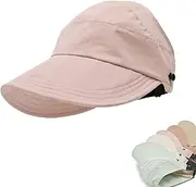 [Generic] Classupery Outdoor UV Protection Hollow Top Sun Hat, Wide Brim Breathable Empty Top Summer Sun Hat, Larger Brim