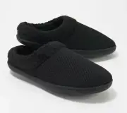 CLOUDSTEPPERS by Clarks Men's Black Knit Slippers-Ralworth Ease $50 Sz 9M TINI