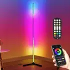 Corner Floor Lamp, 65” LED Floor Lamp with RGB Floor Lamp Smart Modern Music ...
