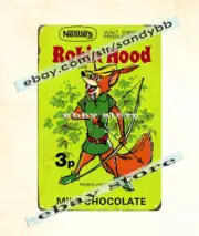 1970s Robin Hood milk chocolate candy bar metal tin sign home decoration design