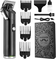 Professional Hair Clippers for Men, Rechargeable Hair Trimmer Cordless Zero Gapped T-Blade Trimmer, Beard Trimmer with 4 Limiting Combs, Hair Grooming Kit Men