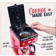 (NEW) Nostalgia Retro 12-Cup Programmable Coffee Maker With LED Display. RED