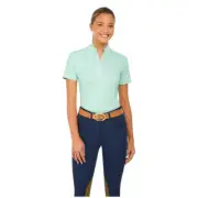 LCY831 RJ Classics Women's Lucy 1/4 Zip S/S Schooling Shirt - Green Coastal Palm