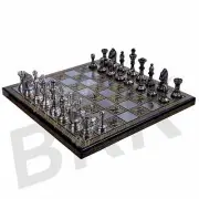 Chess Board Game Set with 100% Brass Chess Pieces Chessmen Coin 12X12 " board