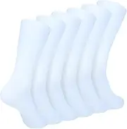 [Zaccai] Women's Dress Socks Casual Lightweight Cotton Socks (3 Pairs), 3 White
