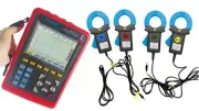 Power Quality Recorder Analyzer with 0.10A to 100A USB Communication Interface