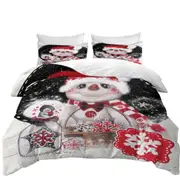 Adorable Christmas Snowflake Wishes Snowman Quilt Cover