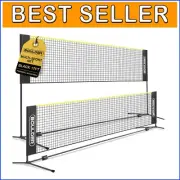 Versatile 17ft Portable Badminton Pickleball Net - Adjustable Height to 5ft