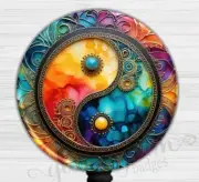 Peace Badge Holder, Beautiful Mandala Badge Reel, Cute ID Retractable GG6518