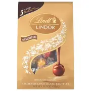 Lindt LINDOR Assorted Chocolate Candy Truffles, Chocolate with Smooth, 15.2 oz.