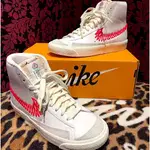 NIKE BLAZER MID 77 VINTAGE 男女鞋 休閒 皮革 縫線 高筒 白紅 DD8489-161