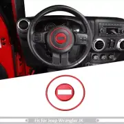 1pc Car Center Steering Wheel Cover Trim For 11-17 Jeep Wrangler Compass Patriot (for: Jeep)