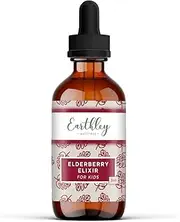 Earthley Elderberry Herbal Extract, Made with 100% Organic Ingredients, Concentrated Formula, Immune Supporting Herbs, Gluten-Free, Soy-Free, Corn-Free, No Added Sugars or Colors (2oz, Kids)
