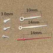 Red 14mm Silver Trim Diamond Shape Watch Hands with Lume for Miyota JS15 Second