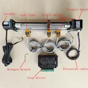 Sliding Table Kit Motor Encoder Lead Screw Stroke 7.7" PLC Positioning Control