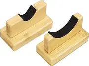 sourcing map 2pcs Light Saber Wall Mount, Wood Sword Display Stand Sword Storage Rack for Sword, Axe, Baseball Rack, Khaki
