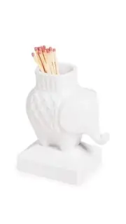 Jonathan Adler Elephant Match Strike White
