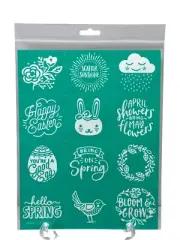 Chalk Couture Hello Spring Minis Transfer Stencil 8.5x11 2018 New Uncut