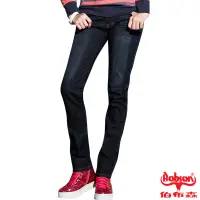 在飛比找Yahoo奇摩購物中心優惠-BOBSON 女款熱感IN小直筒牛仔褲(藍52)