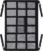 Car Ceiling Net - Car Roof Luggage Net | Adjustable Mesh Storage Organizer Strengthen | Multipurpose Load-Bearing Pocket Secure Vehicle Interior For Camping Truck Travel Pickup Van