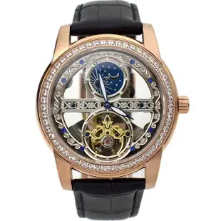 【Valentino Coupeau】玫金鏤空機械錶(自動上鍊機械錶)