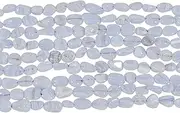 Neyisaa 32" Tumbled Gemstone Chip Loose Beads for Jewelry Making, 6-10mm Polished Crystal Drilled Bead Craft Irregular Shaped, Purple Agate