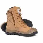 Mongrel Boot Australian Made Wheat Side Zipper Safety Boot with Scuff Cap 451050