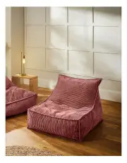 [Cadence & Co.] Wilde Ribbed Luxe Fleece Beanbag Cover in Blush
