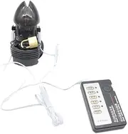 Male Plastics Adjustable Electric Shock Bird Cage,Chastity Cage Chastity Lock Device Penis Ring Adult Prevent Erection Cock Ring Sex Toys (Black)