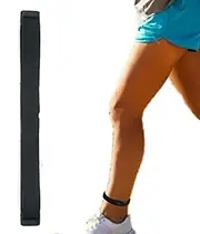 Hook and Loop Ankle Strap for Compatible with Fitbit Luxe Fitness Tracker, Sport Ankle Strap for Men and Women (Black)