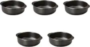 Set of 5, Brown Round Doria [6.9 x φ5.8 x 2.0 inches (17.5 x 14.7 x 5 cm)] | Gratin Dish, Ceramic, Banko Ware, Direct Fire, Setomonohonpo