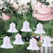 12 Pcs Honeycomb Paper Wedding Bells Decorating Supplies for Reception Party