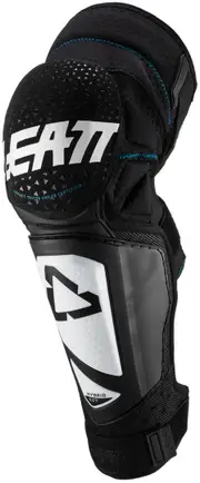 Leatt 3DF Hybrid EXT Kids Knee/Shin Guards, black-white One Size Black White