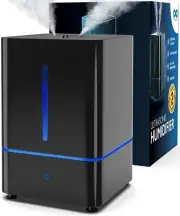 Everlasting Comfort: Cool Mist Humidifier for Bedroom 4L - Large Room, Filterles