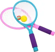 Gogogmee 1Set Portable Badminton Rackets Kit with Balls Lightweight Badminton and Tennis Practicing Tools for Family Fun Outdoors
