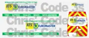 Code 3 Adhesive Vinyl Decals Cararama & Greenlight 1/43 vans - ATS Euromaster