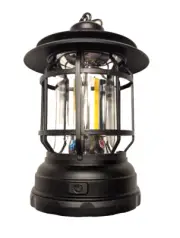 Adventure is Out There Battery Powered LEDs Black Lantern