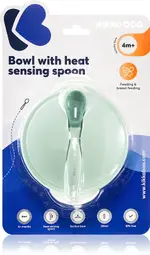 Kikkaboo Set of Suction Bowls and Thermosensitive Spoons Posa 4 M+ Mint 3 Pieces