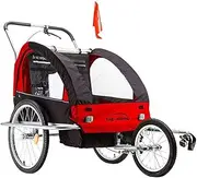 Tag-Along Kids Bike Trailer Child Bicycle Pram Stroller, Red
